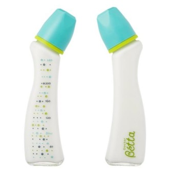 日本Dr.Betta 防脹氣奶瓶Jewel G3-Ecubo 240ml(玻璃)-藍